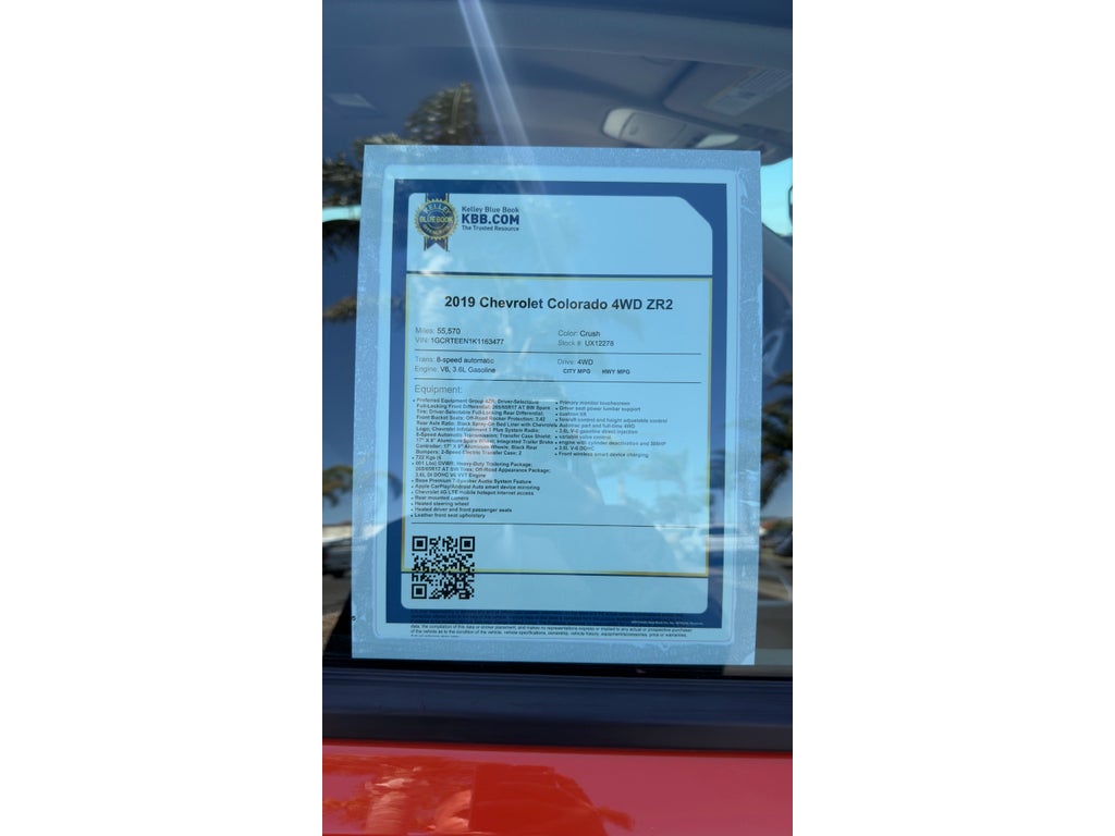 2019 Chevrolet Colorado Extended Cab Long Box 4-Wheel Drive ZR2
