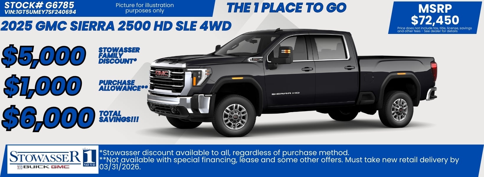 Sierra 2500HD Special Retail Offer