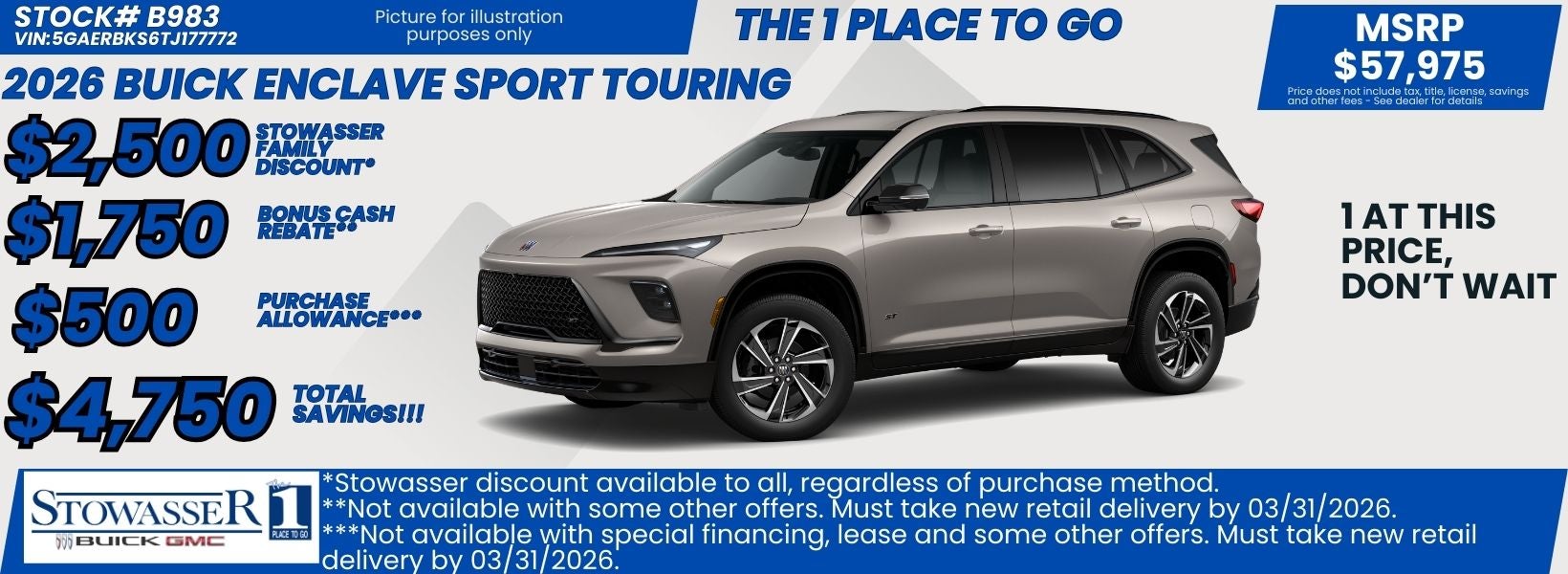 Enclave Sport Touring Special Retail Offer